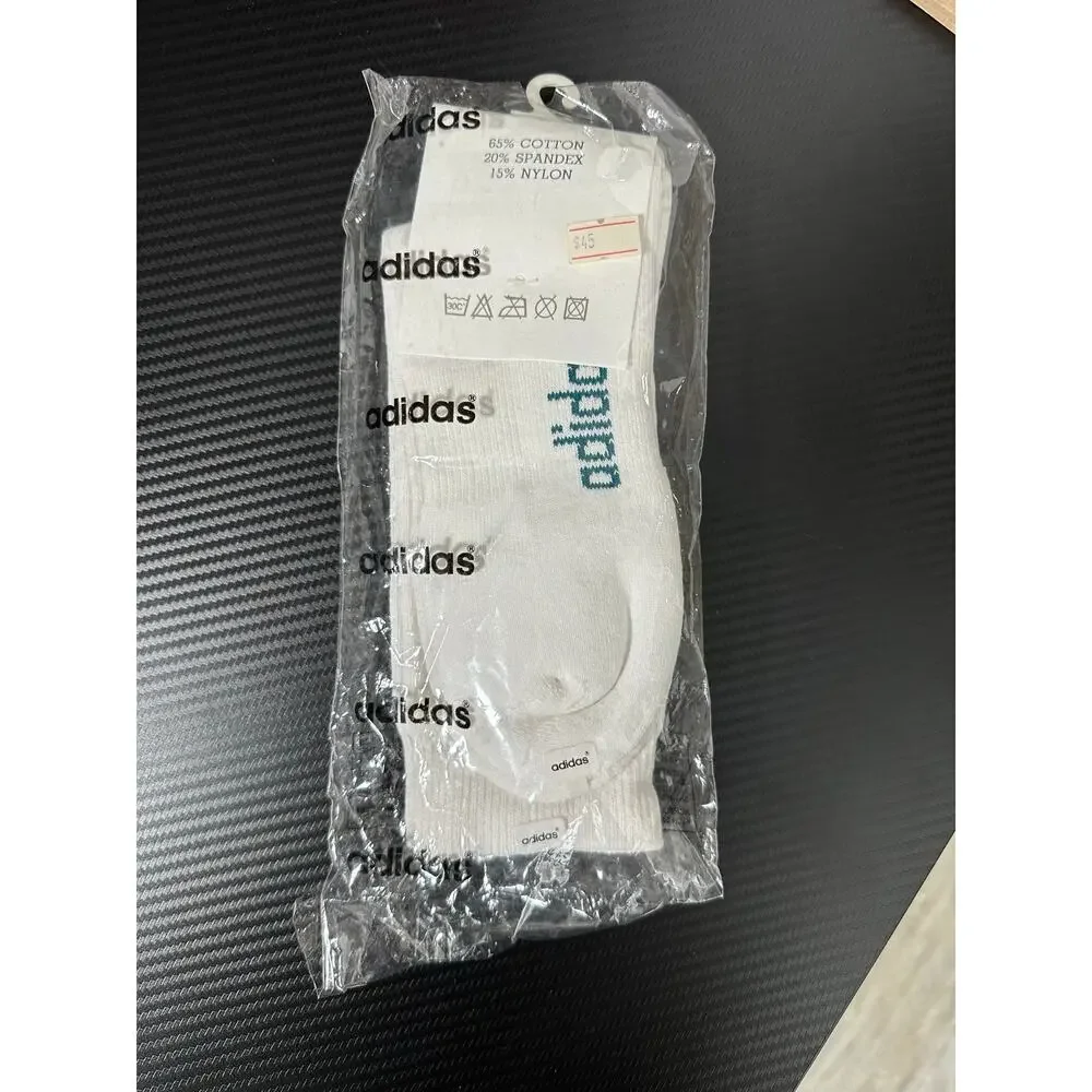 Adidas Open Socks Mid Calf White NEW Tennis Sportswear